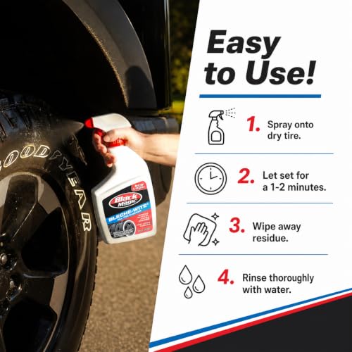 Image of Black Magic Bleche-Wite Tire Cleaner Spray, 32 oz (Pack of 4)