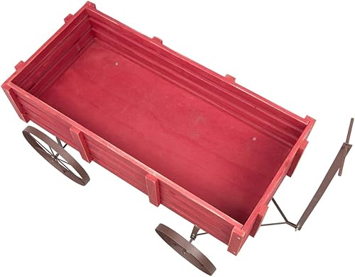 Miniatura 10 de Shine Company 4944GY - Maceta decorativa de jardín con tablero de madera para plantas al aire libre, color gris