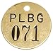 Numbered Tag, 1-1/2 in, 51-75, PK25