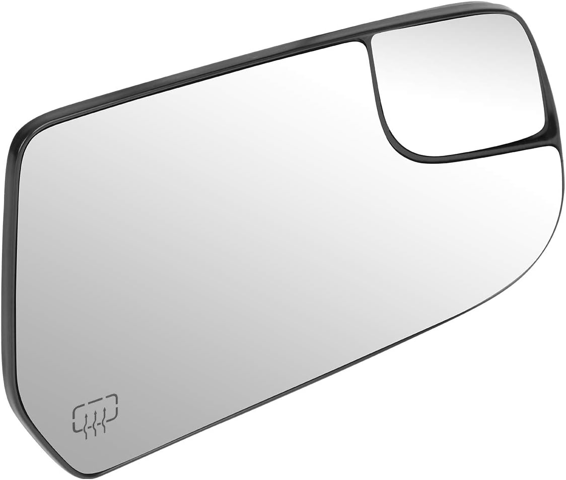 DNA Motoring OEM-MG-0305 22906958 OE Style Right Side Heated Mirror Glass w/Spotter Compatible with 2010-2017 Equinox/Terrain