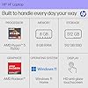 HP 14 inch Laptop, HD Touchscreen Display, AMD Ryzen 5 7520U, 8 GB RAM, 512 GB SSD, AMD Radeon Graphics, Windows 11 Home, Natural Silver, 14-em0499nr