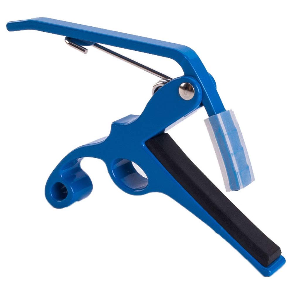 Capotasto per Chitarra Accessori per Chitarra Capotasto per Chitarra in Metallo Liscio e Anche per Chitarre Folk ed Elettriche per una Facile Trasposizione (Color : Red, Size : One Size) (Blue One S