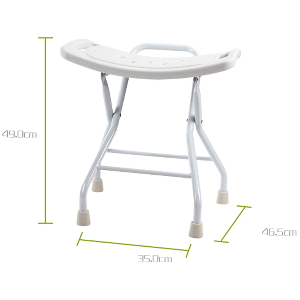 Ligero Taburete de baño/Ducha Asiento de bañera Plegable Silla de plástico Moldeado con manija de Seguridad Almohadilla Antideslizante para Las piernas Ayuda por discapacidad para Personas Mayores