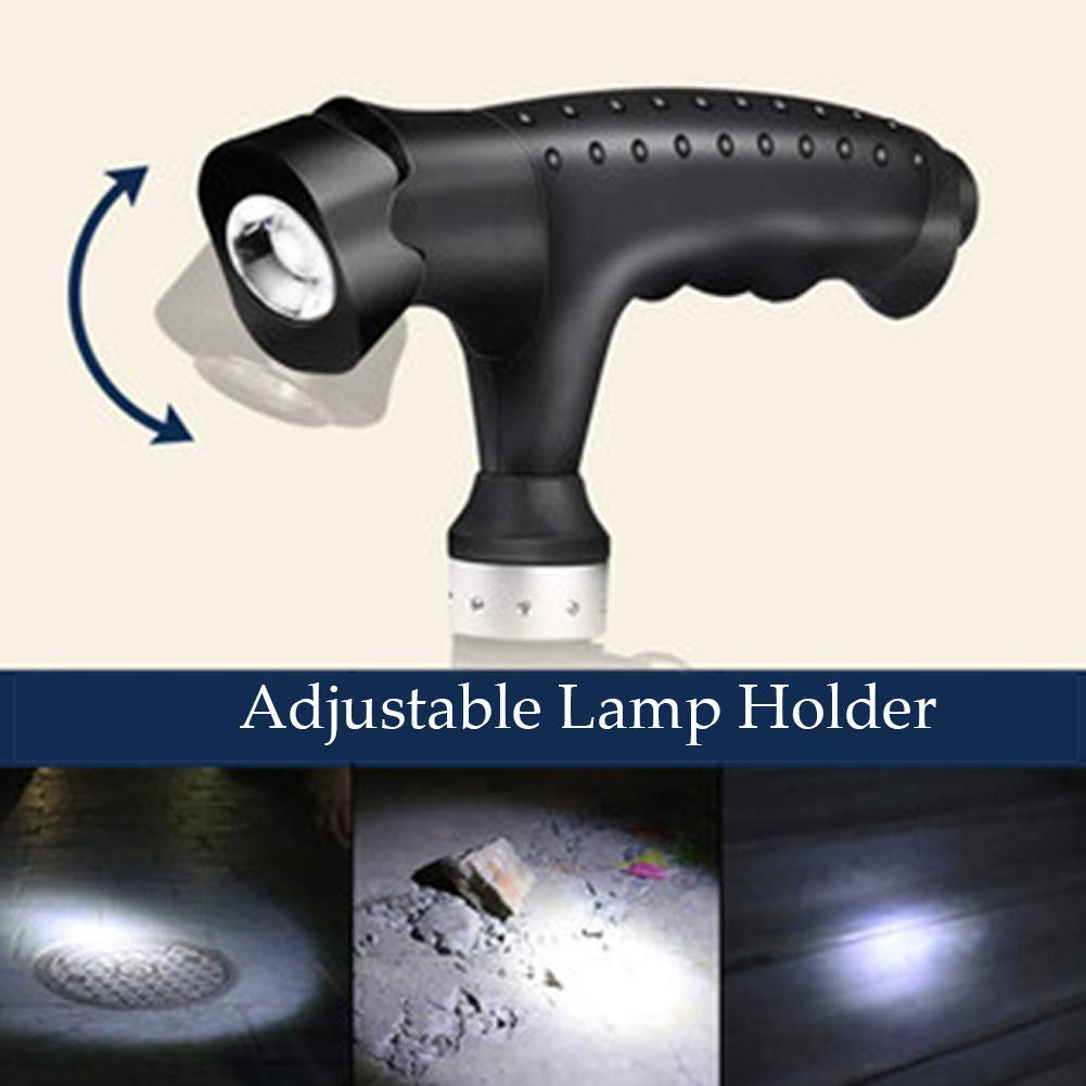 Bastón con luz LED Ligero con 2 Bases Antideslizantes Muleta para Caminar Star of Light