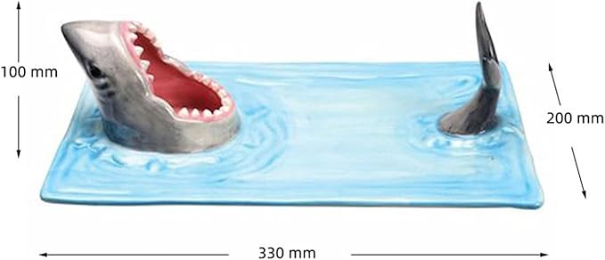 Plato de Cerámica para Sushi con Forma de Tiburón miniatura 3