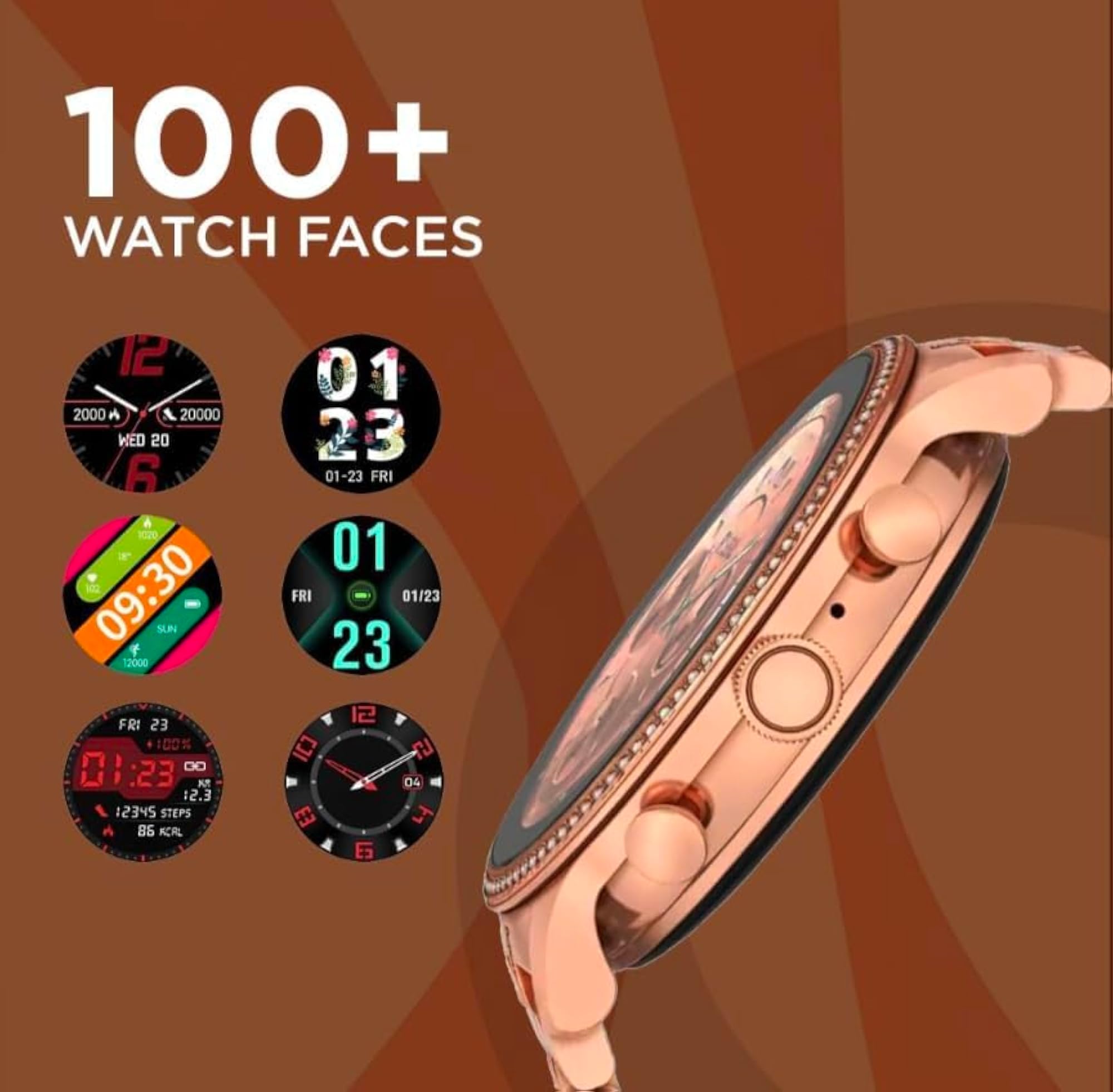 Women's Gen 9 OG Bluetooth Calling Smartwatch with Rose Gold Strap