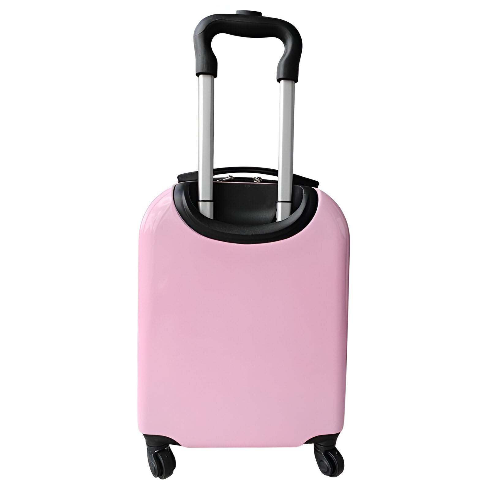 Kinder Trolley Koffer 3D Teddy Bär – Kindertrolley Hartschale ABS Polycarbonat 44x31x22 cm mit 4 Rollen & Teleskopgriff – Mädchen Handgepäck Koffer