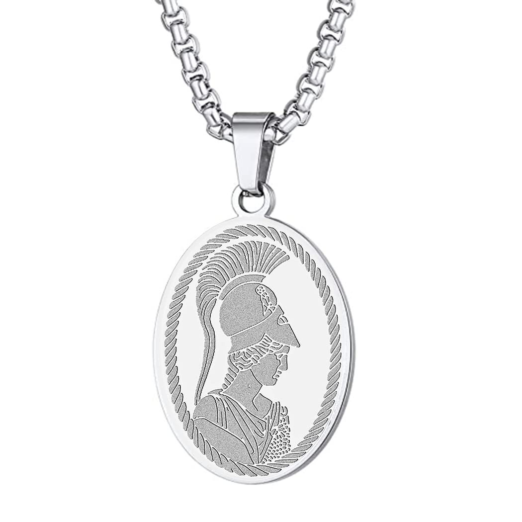 chengxun Simbolo dell'antico dio greco della guerra – Collana Ares per uomo e donna ciondolo commemorativo della guerra greca collana amuleto talismano gioielli regalo (095G