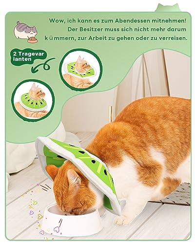 Supet Halskrause Katze,Einstellbarer Halskrause Katze Halsband,Wiederherstellung Halsband Weich Kragen Cone Nach Operation und Verletzungen für Welpen, Kleine Hunde und Katzen