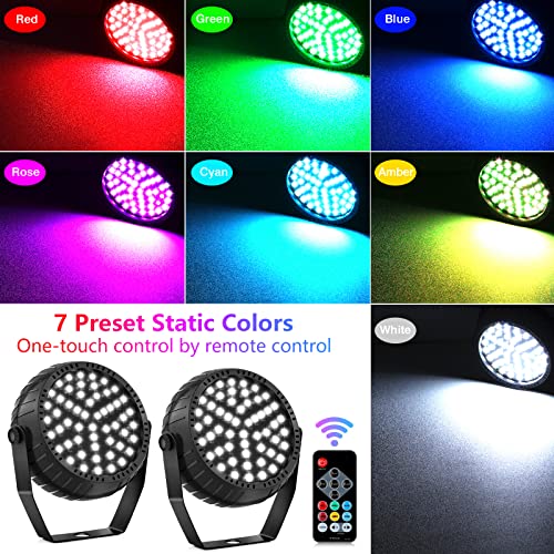 Strobe Light For Dj Party - 54 Leds Super Bright Full Color Rgbw Halloween Strobe Lights 2 Pack With Remote Control Sound Activated Speed Control Mini Flashing Lighting For Room Stage Dance Disco Club #TOP2
