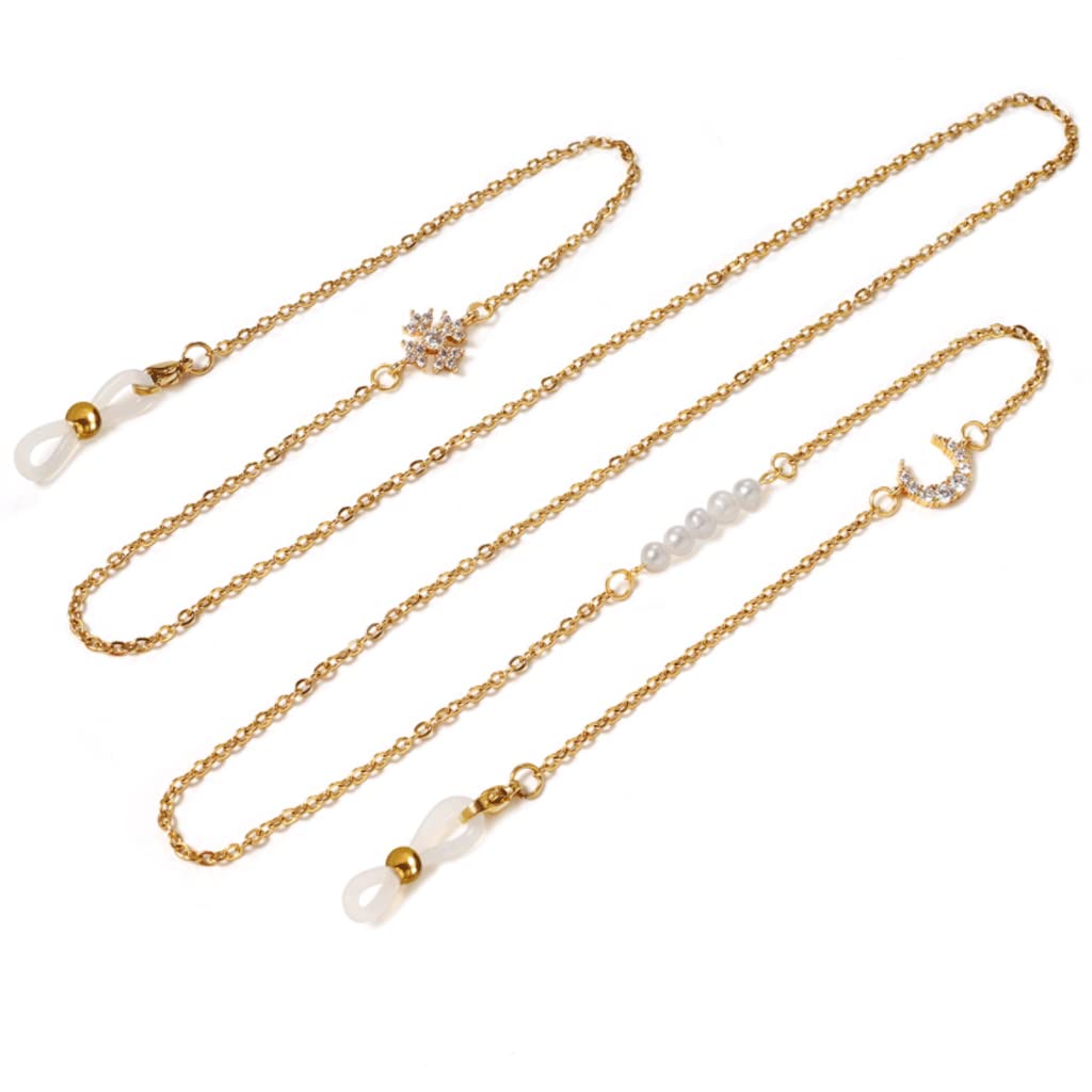 SOBOURSOBOUR Hermoso Preciosa Cadena para anteojos, Elegantes Cadenas para anteojos, Elegante Correa para máscara Sencilla, Soporte Universal Alrededor del Cuello, cordón para anteojos Accesorios
