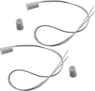 Ruiwaer 2PCS Recessed Wired Security Window Door Contact Sensor Alarm Magnetic Reed Switch Recessed Door Window Magnetic Switch Wired Home Security Alarm Contact Sensor, White