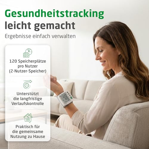 medisana BW 315 Handgelenk Blutdruckmessgerät, Blutdruck- und Pulsmesser, Messgerät bei...