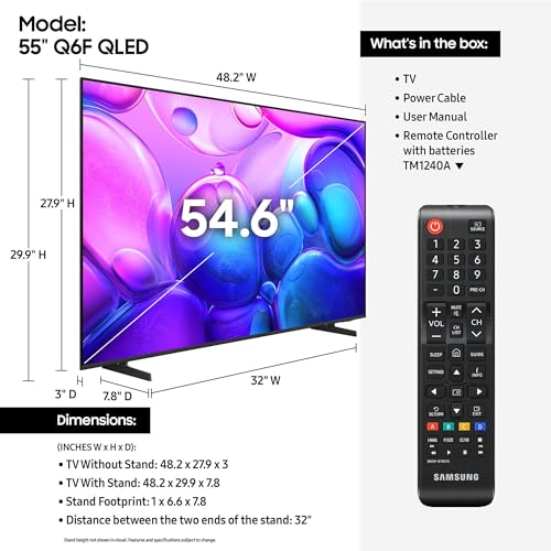 Image of Samsung 55 inch Class, QLED, 4K, QLED Smart TV, 2025 (QN55Q6FAAFXZA)