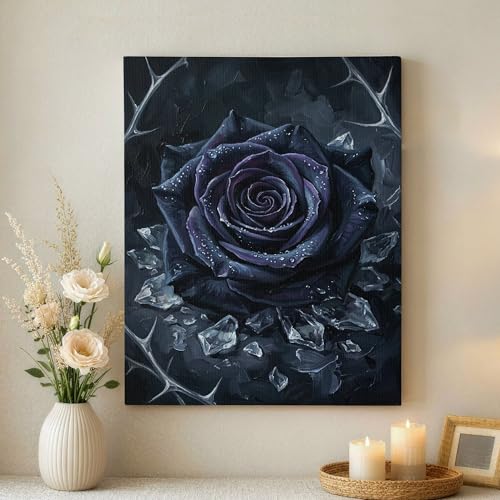 Toile murale rose et violette 40x50 cm pour décoration de salon moderne