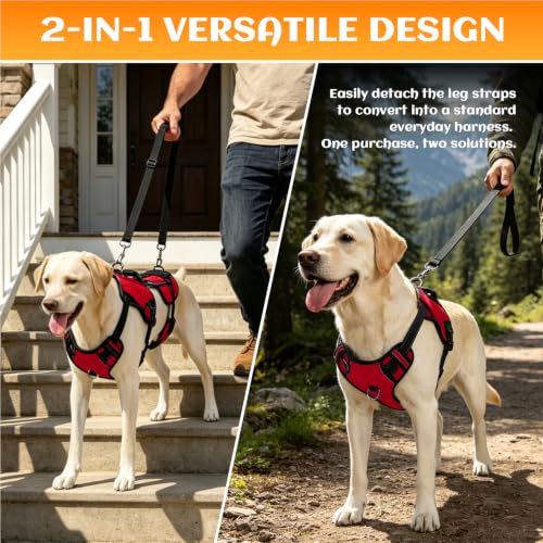 Image of NOYAL Dog Lift Harness, 2-in-1 Support Sling for Senior & Injured Dogs