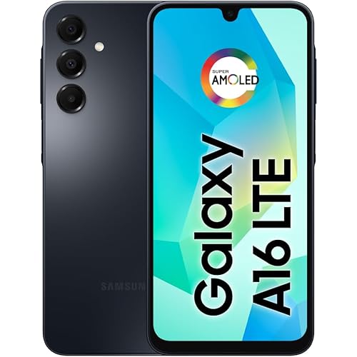 SAMSUNG Galaxy A16 4G Dual SIM (128GB, 2025) 6.7" 90Hz AMOLED, Splash Resistant, 8Core, 50MP Camera (Factory Unlocked International Model for GSM, Global) A165M/DS (25W Fast Charger Bundle, Black)