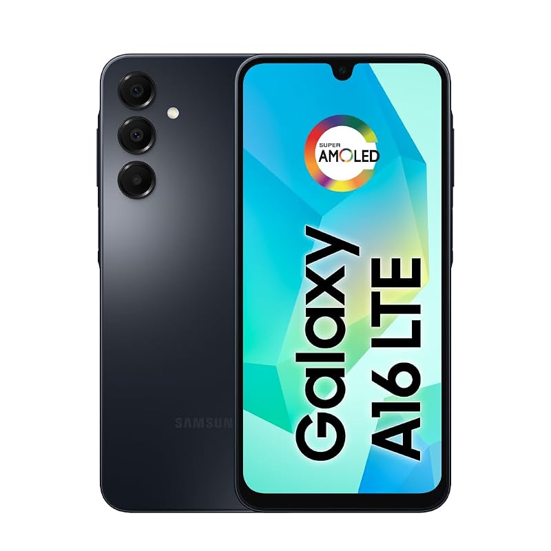 Celular Samsung Galaxy A16, 128GB + 4GB RAM, Câmera de até 50MP, Tela 6.7", NFC, IP54, Bateria 5000 mAh - Preto