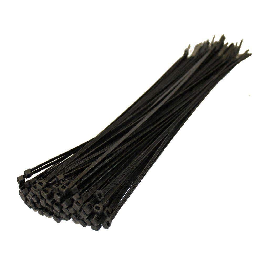Shatchi Black 100Pcs-500Pcs Strong Nylon Plastic Cable Ties Zip Tie Wraps Organizer Self Locking 100Mm/200Mm/300Mm Long