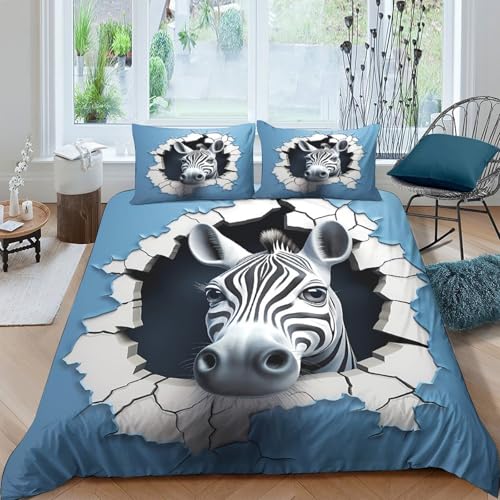 Housse de couette 3D conception forestière parure de lit microfibre 260x220 - 4