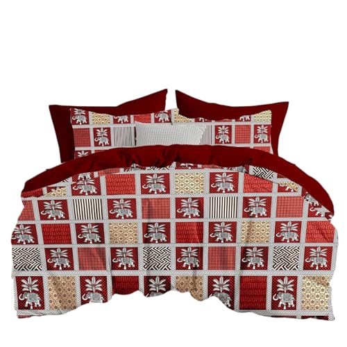 Image of NewUnique Double Bedsheet with Two Pillow Cover King Size Sanganeri Print