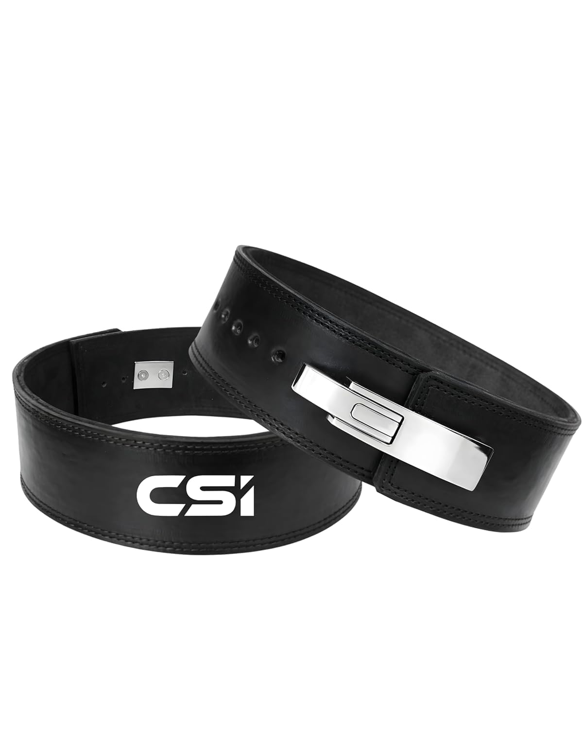 CSI Weight Lifting 10MM Lever Belt for Men & Women Professional Weight LiftingBelt Genuine Suede Leather with Heavy | Medium| Black Color |-image-49