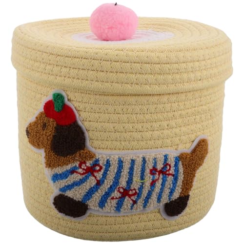 Panier résistant la déformation de rangement avec couvercle en coton - 2
