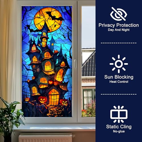Vinilo decorativo para ventana Halloween 17.7 x 39.3 pulgadas miniatura 2