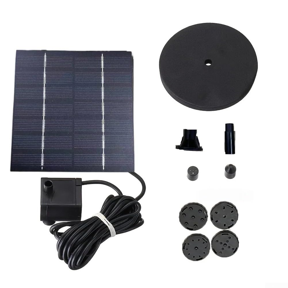1.5W Solar Fountain Pump with 7V Output and 200L/H Flow for Bird Baths Ponds and Small Water Gardens