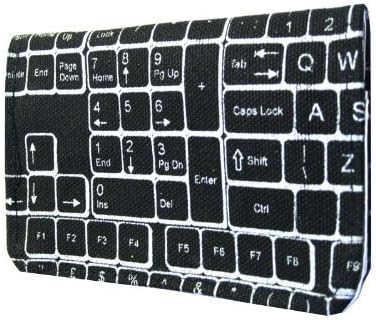 Handmade QWERTY Black Vegan Slim Wallet