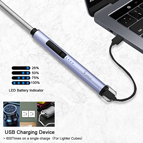 Encendedor eléctrico recargable con cuello flexible 360° miniatura 4