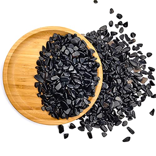 WAYBER 1 Lb/460g Black Obsidian Quartz Crystal Stones Irregular Decorative Rocks Aquarium Pebbles Gravels for Fish… - Image 8