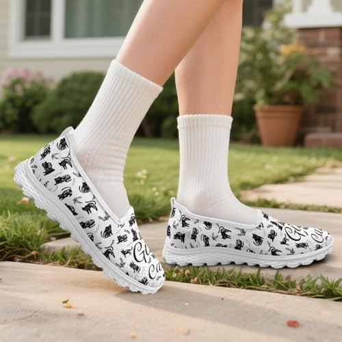 Capybara Walking Shoes Womens Mesh Flats Shoes Causal Slip on Loafers Comfort Mesh Round Toe Sock Sneakers Breathable4