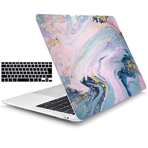 TwoL 13 インチ MacBook Pro Retina ケース + 日本語 キーボードカバー, マックブック MacBook Pro 13.3 インチ A1502 A1425 クリア 排気口 耐衝撃性 ハードケース