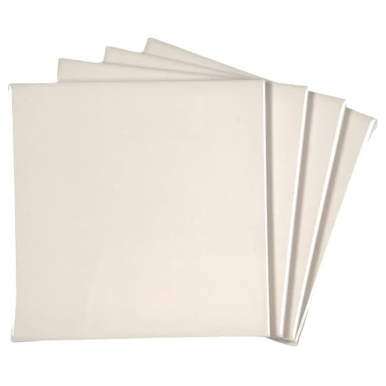 Vogue Bone Biscuit Ceramic Subway Wall Tile, Backsplash, Bathroom - Glossy Finish, Designed in Italy (6'' x 6'' - Box of 12.5 Sq Ft)