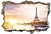 Paris Eiffelturm Frankreich Wandtattoo Wandsticker Wandaufkleber D0840 Größe 70 cm x 110 cm