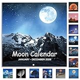2026 Wall Calendar - Moon Calendar 2026, Jan. 2026 - Dec. 2026, 12' x 24' (Open), 2026 Calendars, 12-Month Wall Calendar with Moon Phases, Perfect for Office & Home
