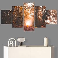 SIGNWIN 5 Panel Canvas Wall Art Autumn for Home Decorations Ready to Hang - 60