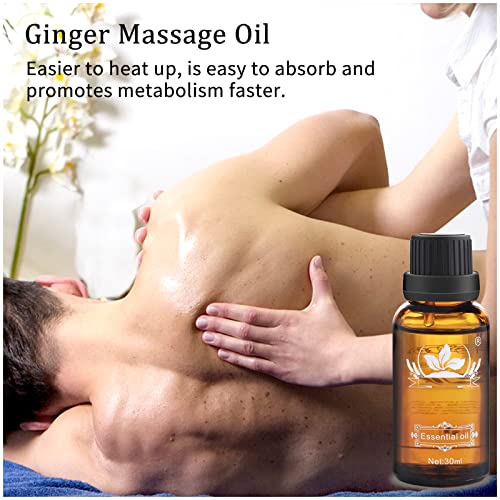 Ownest 3 Pack Ginger Massage Oil,100% Pure Natural Lymphatic Drainage Ginger Oil,Spa Massage Oils,Repelling Cold And Relaxing Active Oil-30Ml #TOP2
