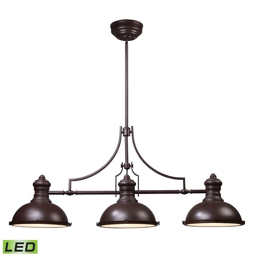 Elk Home 66135-3-LED Chadwick 47'' Wide 3-Light Linear Chandelier with Oiled Bronze Finish