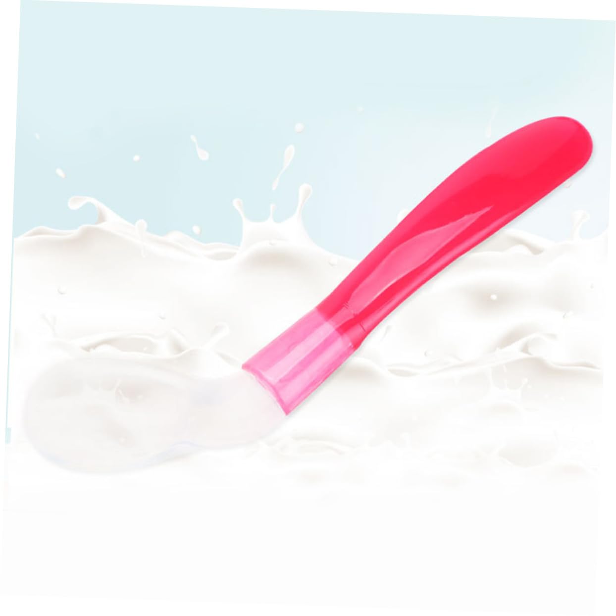 GALPADA 2 Pcs Silicone Spoon Safe Feeding Utensils with Soft Bending Head Red Yellow Design for Comfortable Feeding and Safe Portion Control