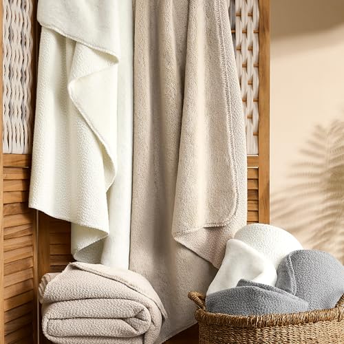 R.SHARE Kuscheldecke Flauschig Kaninchen Plüsch Decke Kunstfell Sofadecke Weich und Warm Sofaüberwurf Couchdecke Überwurfdecke Wohndecke Für Bett Sofa Schlafzimmer Büro,150 x 200 cm,Grau