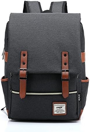 17inch Casual Unisex Waterproof Oxford School Backpack Rucksack (black)