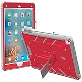 iPad Pro 9.7 Case, POETIC Revolution [Premium Rugged][Landscape Stand Feature][Shock Absorption & Dust Resistant] Protective Case w/Built-in Screen Protector for Apple iPad Pro 9.7 Pink/Gray