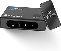 OREI BK-301 HDMI Switcher: 8K@60Hz, 4K@120Hz VRR/ALLM/QFT, HDMI 2.1 48Gbps Remote Control for PS5 Xbox Gaming