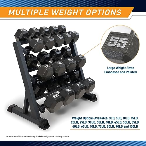 Marcy 55lb Cast Iron Hex Dumbbell, Single, IV-2055 by MARCY - Image 5
