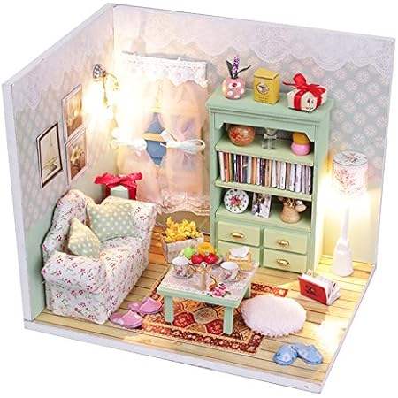 Amazon Tsuway 日本語説明書付 Diy ドールハウス 手作り 工作 キット Led ミニチュア リビング M012 プラモデル 通販