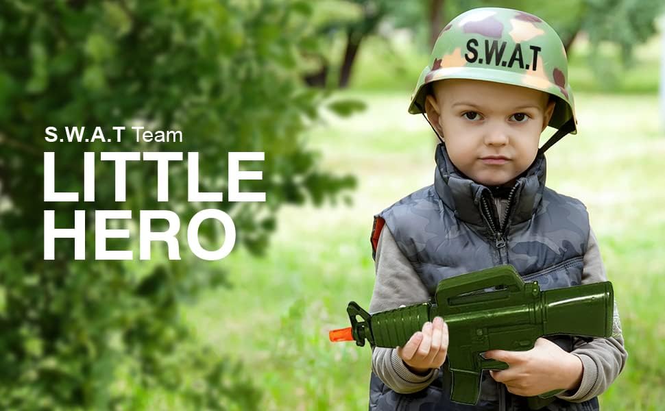 koolbitz Military Friction Combat Force +10 Piece Boys Toys - Detective Gear For Dress Up And Kids Costumes, Gun with Sound And Other Accessories For Pretend Play