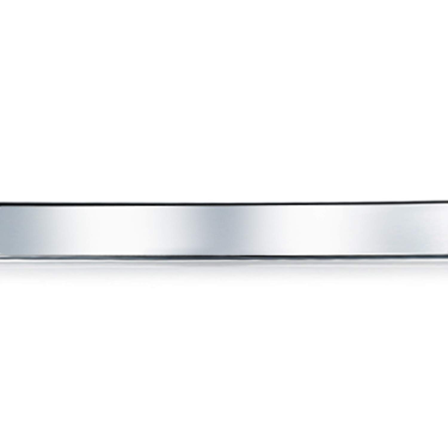 Bling Jewelry Bracciale Rigido Impilabile Liscio E Lucido In Argento Sterling .925 Forma Quadrata Incisione Personalizzata Per Donne