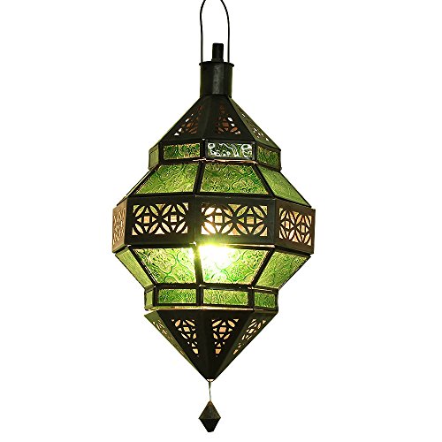 albena Marokko Galerie 13-157 Trob lámpara oriental estilo marroquí 30 cm cristal verde